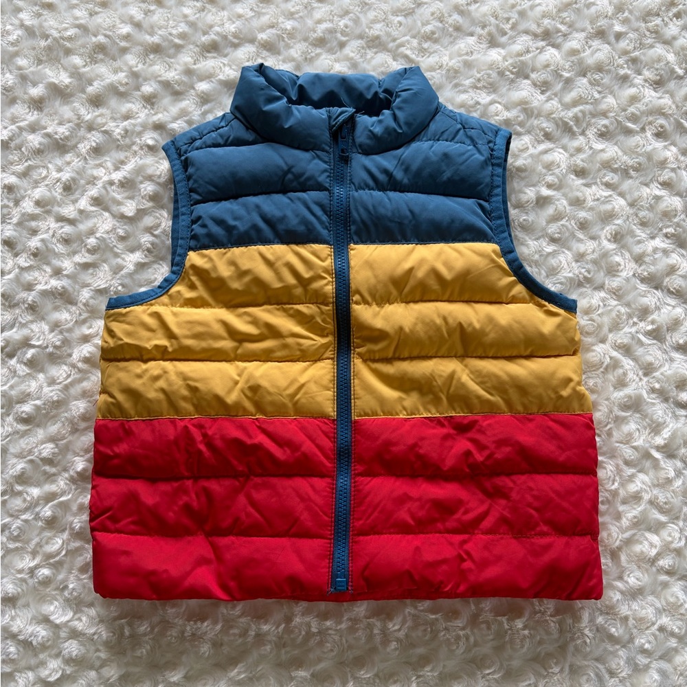 Size 18-24 Months Janie and Jack Vibrant Colorblock Puffer Vest Coat